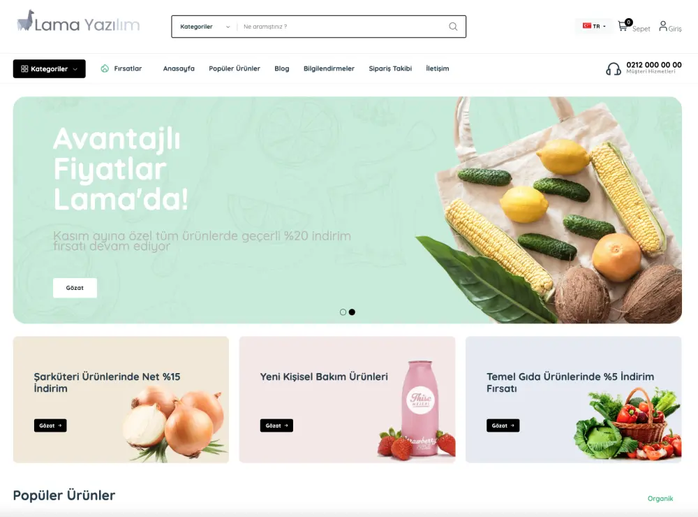 Organic E-Commerce Script